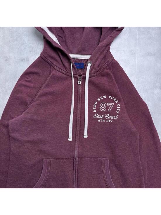 Y2K Aeropostale 00s Grunge zip up hoodie jacket - Picture 2 of 5